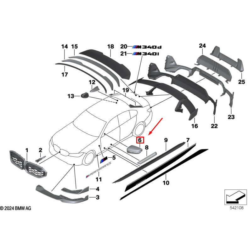 Carcaça Retrovisor Externo Direito Carbono BMW