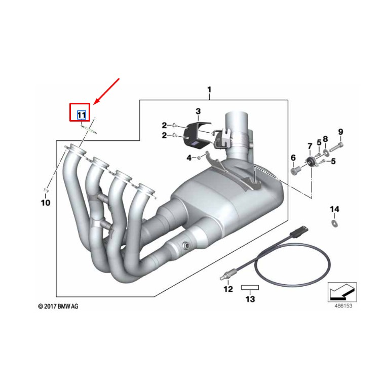 Anel Vedante Do Coletor Escape BMW Motorrad  S 1000 RR / F 750 GS / F 850 GS / F 900 R