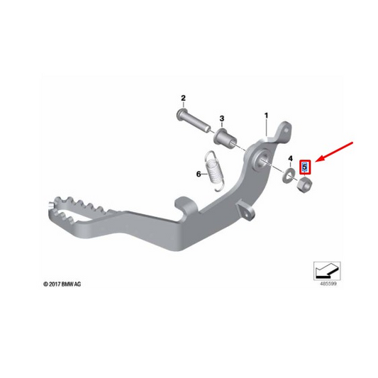 Porca Sextavada BMW K 1100 RS/ R 850 RT/ F 800 GS N5