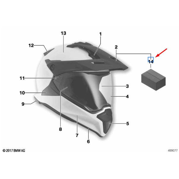 FIXADOR DA PALA CAPACETE GS CARBON