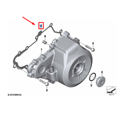 Junta Da Tampa Do Alternador ( Magneto / Estator BMW Motorrad  G 310 R / G 310 GS / G 310 RR