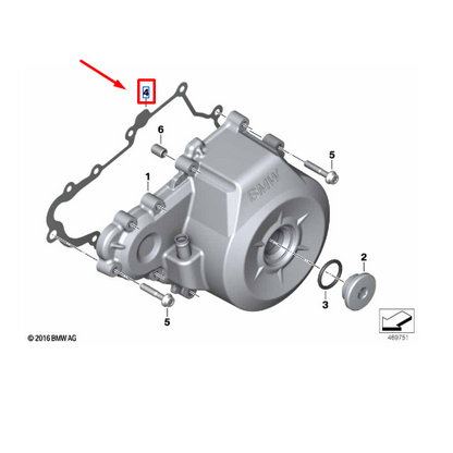 Junta Da Tampa Do Alternador ( Magneto / Estator BMW Motorrad  G 310 R / G 310 GS / G 310 RR