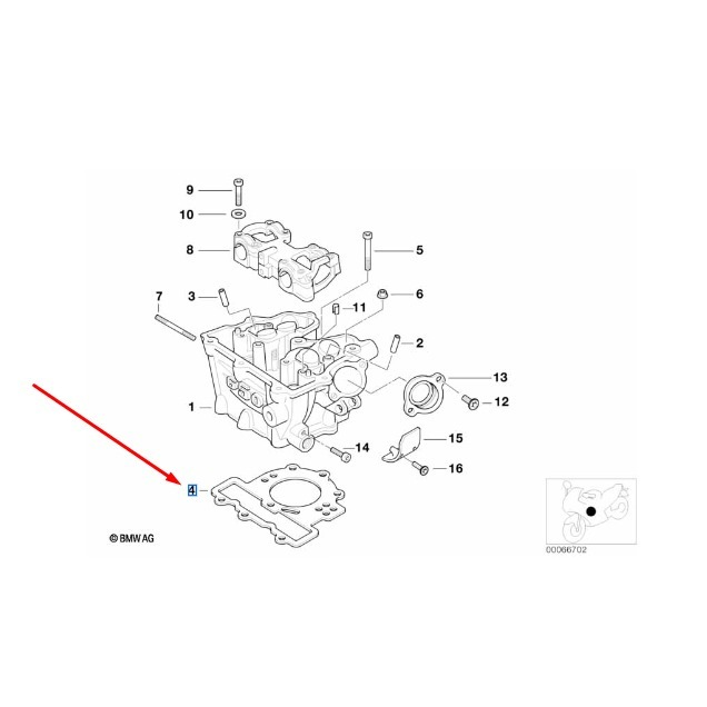 Junta Do Cabeçote BMW G 650 GS  / G 650 GS Sertão / F 650 GS / G 650 X