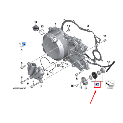 Conjunto Vedação Bomba D'Água BMW Motorrad G 310 GS / G 310 R