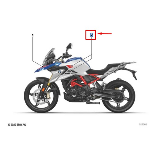Adesivo Lateral Tanque Ld Esq. e Emblema BMW G 310 GS