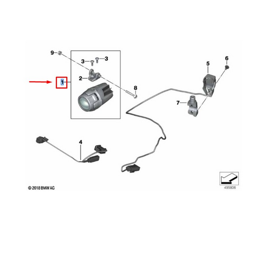 Farol Auxiliar Led F 750 GS / F 850 GS / F 850 GSA / R 1250 GSA N1