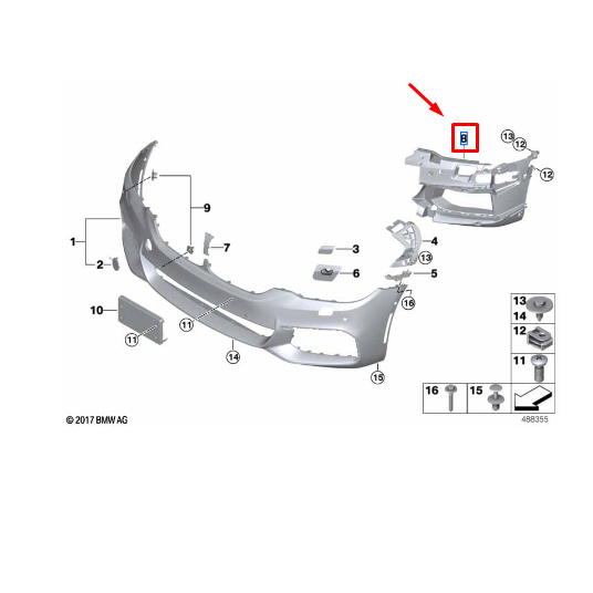 Suporte Para-Choque Dianteiro Direito Série 5
