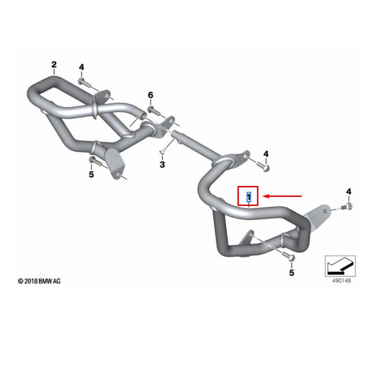 Protetor de Motor Esquerdo BMW F 750 GS / F 800 GS / 850 GS / F 900 GS N1