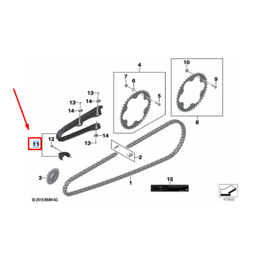 Kit Calha De Deslize Para Correntes BMW