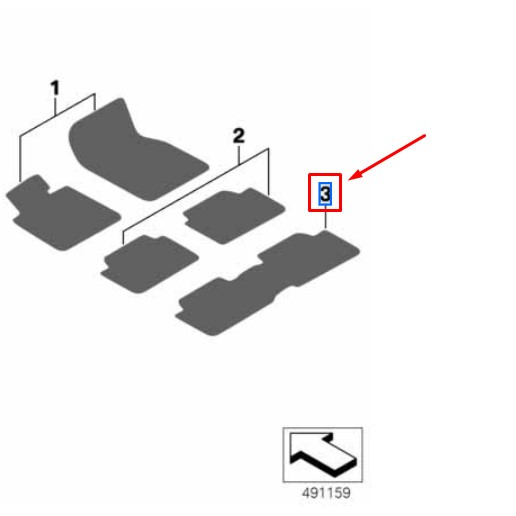 Jogo De Tapete De Borracha Traseiro BMW X7