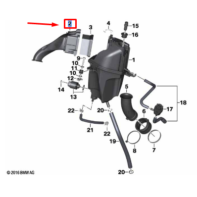 Tubo De Admissão Do Filtro De AR BMW G 310 GS / G 310 R