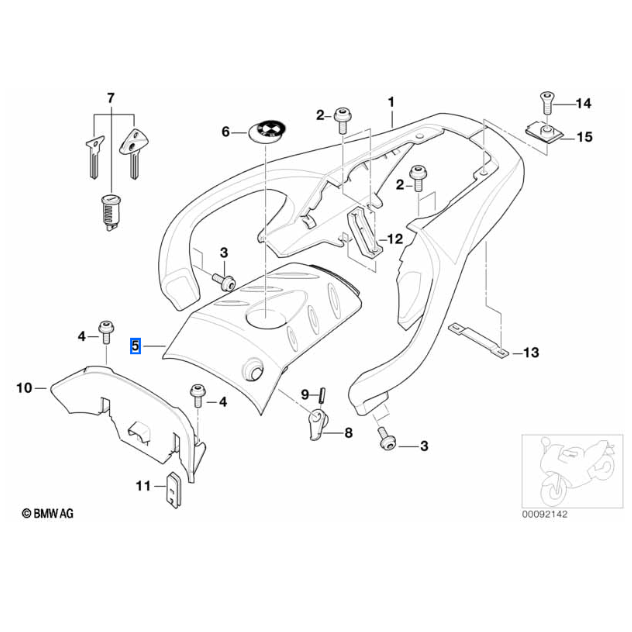 Tampa Para Suporte De Bagagem BMW