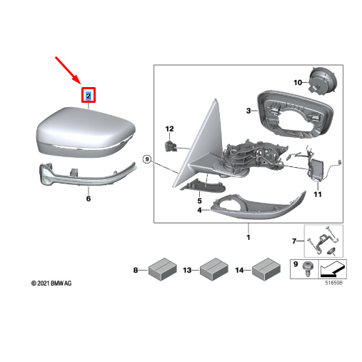 Carcaça Retrovisor Direito Série 3 / Série