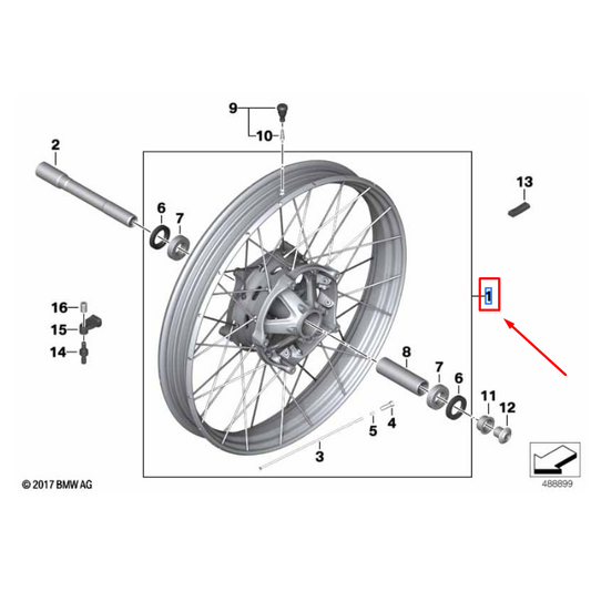 Roda Raios Cruzados Dianteiros 2,15X21 BMW