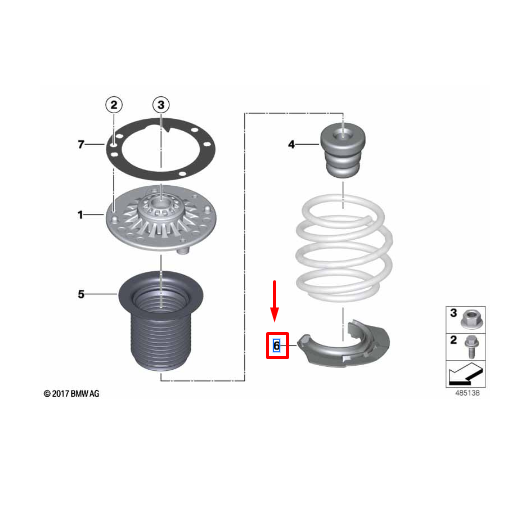 Prato Suporte Da Mola Inferior Série 1/ Série 2/ Série 3/ Série/ X3/ X4