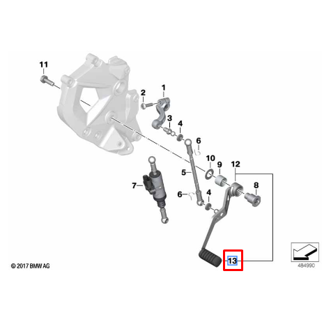 Revestimento De Borracha Do Pedal Do Câmbio F 750 GS / F 850 GS / F 650 GS