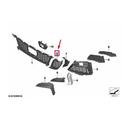 Grade Central Do Para-Choque Dianteiro Esquerdo Série 3