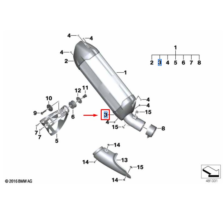 Tampa Silenciador Traseiro BMW