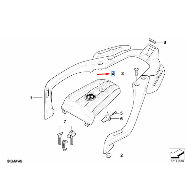 TAMPA PARA SUPORTE DE BAGAGEM - BMW G 650 GS