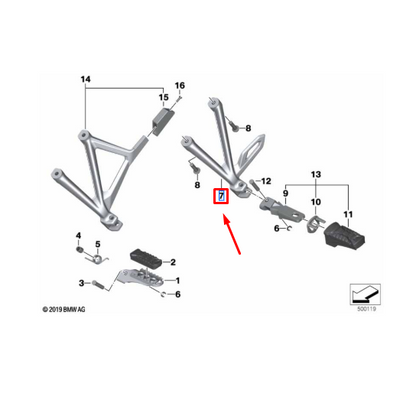 Suporte Do Poisa-Pés Traseiro Esquerdo BMW
