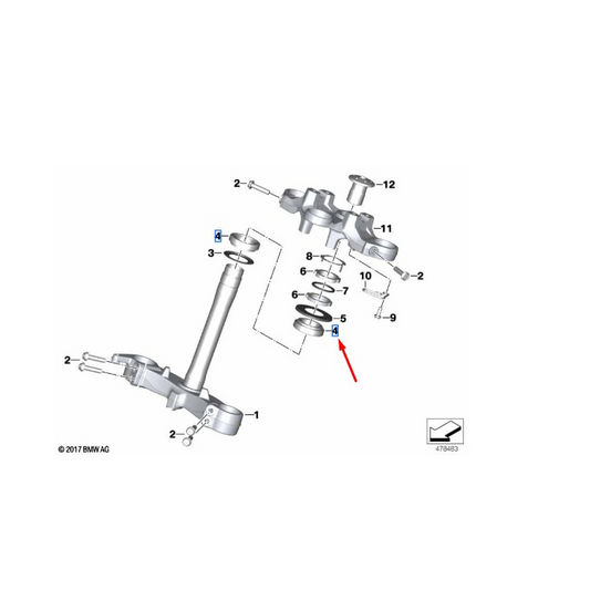 Apoio da Chata de Proteção Rolamento BMW R 1200 R/ R 1250 RS/ S 1000 XR N4