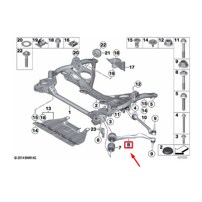 Braço Curvo Da Suspensão Dianteira Esquerda Série 1 / Série 2 / Série 3 / Série 4