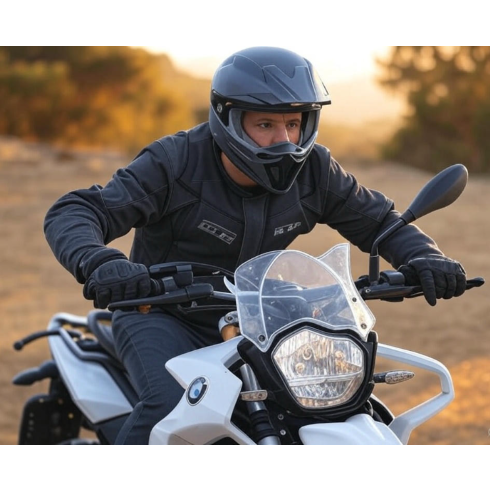 Capacete BMW GS Pure Fibra De Carbono Com Viseira Solar Conversível Para Offroad Naked Ou Enduro