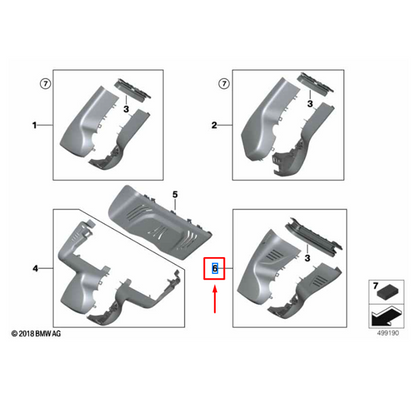 Conjunto cobertura base do espelho BMW Série 3