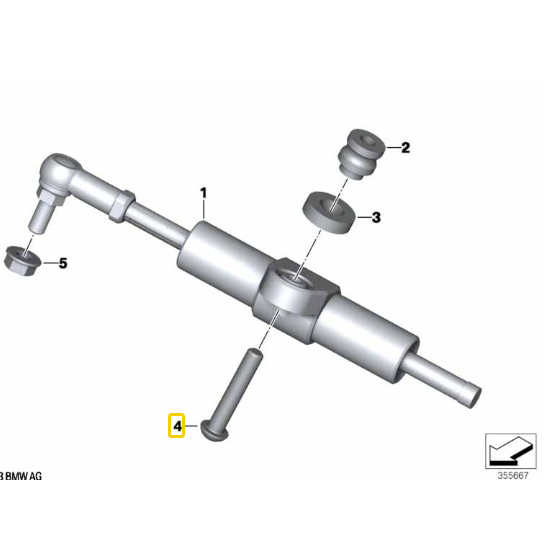 Parafuso Isa M8X45 R 1200 GS/ F 900 R/ R NINE T N4