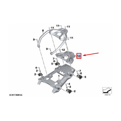 Base Inferior Suporte Top Case BMW