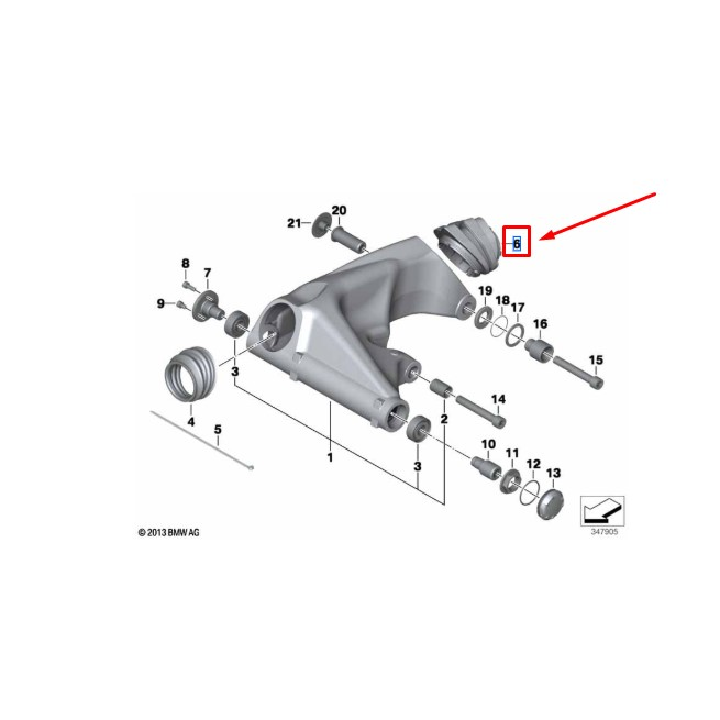 Coifa De Borracha Do Cardan Da Roda Traseira BMW R 1200 GS / R 1200 GS ADV - (Fole)