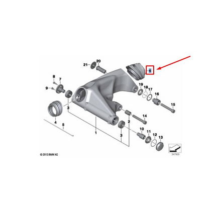 Coifa De Borracha Do Cardan Da Roda Traseira BMW R 1200 GS / R 1200 GS ADV - (Fole)