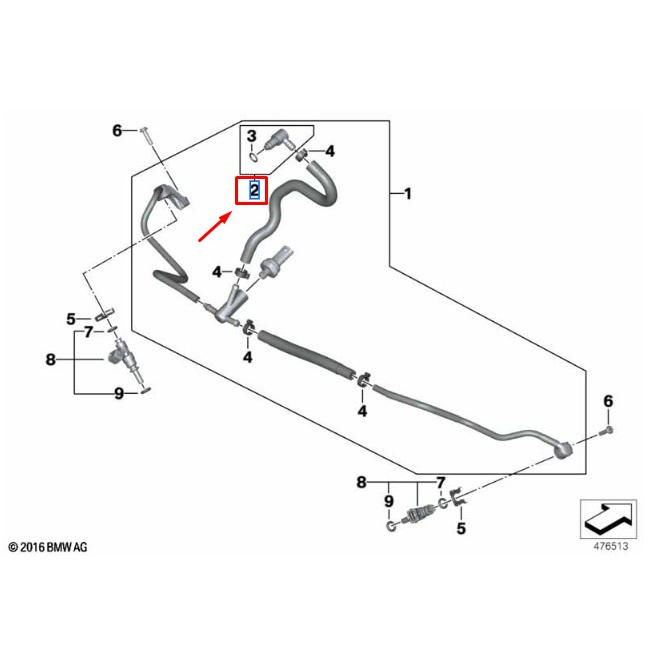 Conexão Da Mangueira Do Combustível G 310 GS / R 1200 GSA / S 1000 RR / R 1200 GS