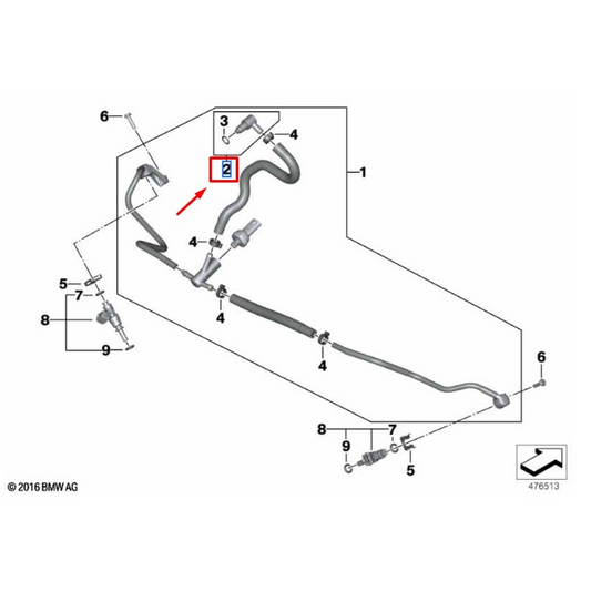 Conexão Da Mangueira Do Combustível G 310 GS / R 1200 GSA / S 1000 RR / R 1200 GS N2