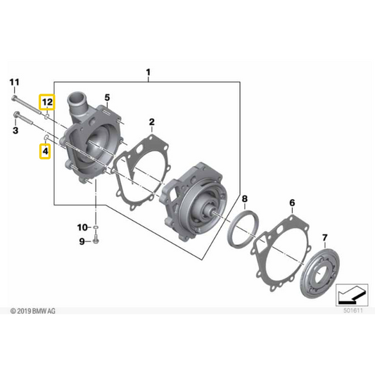 Arruela de Vedação Original BMW Motorrad ? 7,3?×?12,6?×?1 mm