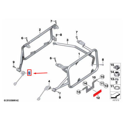 Suporte do Porta Bagagem Direito BMW
