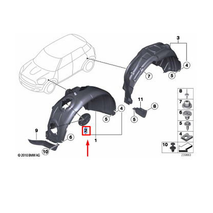 Tampa Do Para-Lama Dianteiro MINI Cooper
