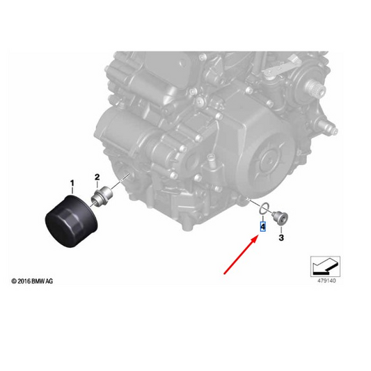 Anel de vedação BMW M3/ R 1200 RS/ R 850 RT N4