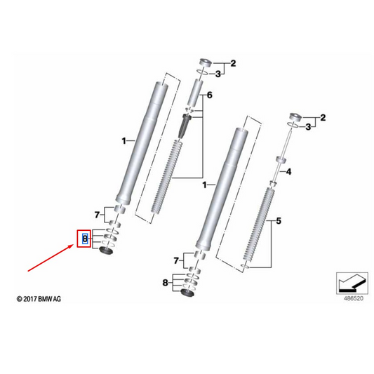 Kit Junta Vedante Para Tubo de Suspensão BMW G 310 GS N8