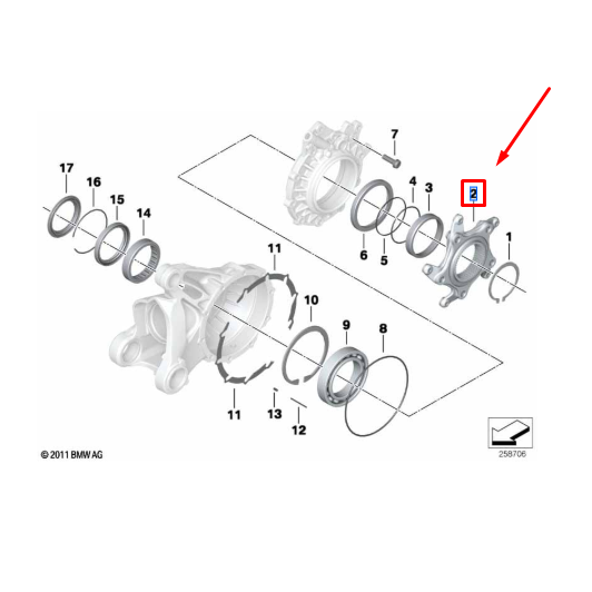 Flange Roda Traseira BMW