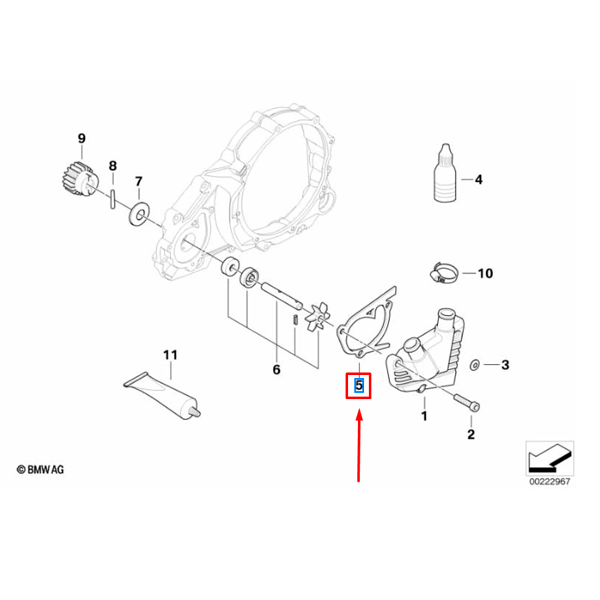 Eixo Bomba De Água / Junta Vedante da Bomba BMW G 650 GS