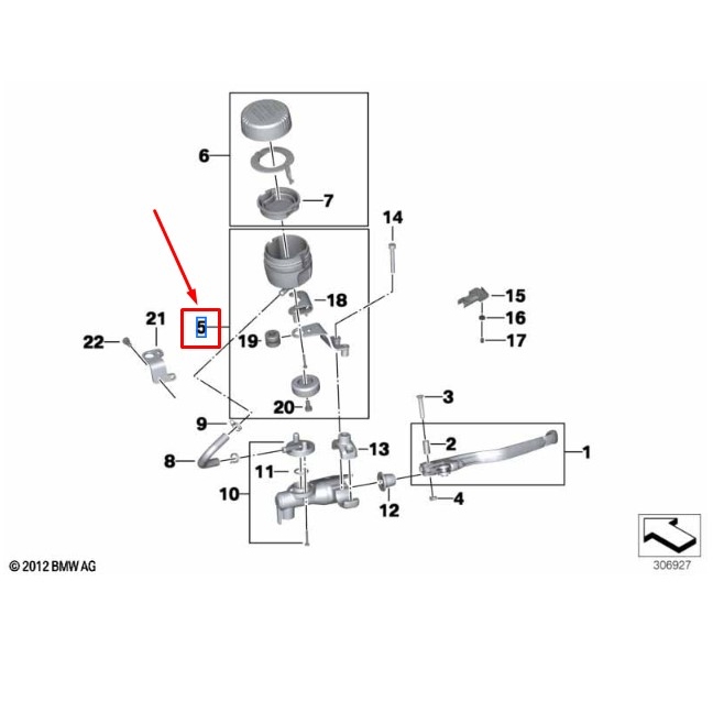 Reservatório do Fluido de Freio BMW F 650 GS, F 800 GS, F 800 R