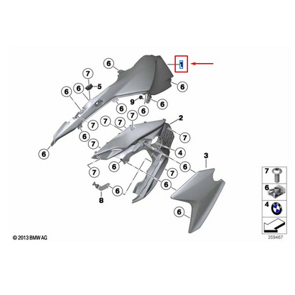 Painel Lateral da Carenagem Dianteiro Direito BMW F 650 GS, F 800 GS e F 800 GS Adventure