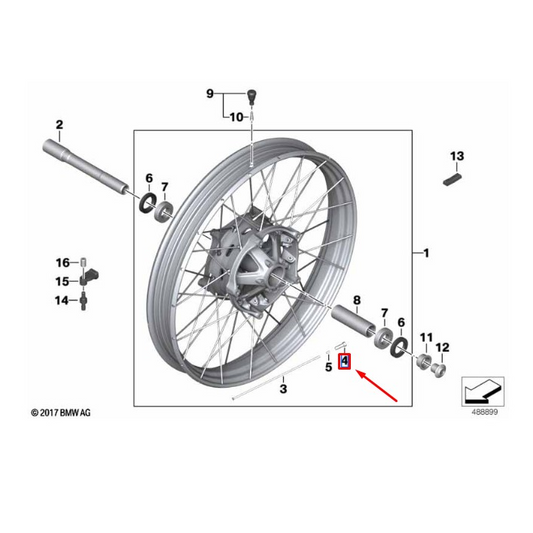 Nipple de Raio BMW - Bico M4 R 1300 GS/ F 850 GS/ F 900 GS N4