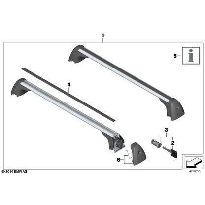 Sistema Completo de Barras Transversais MINI Countryman U25 2022 +