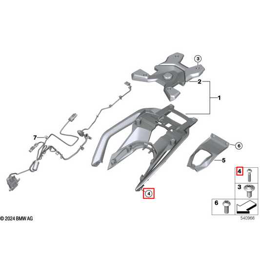 Parafuso Cabeça Cilíndrica M8X40 BMW R 1300 GS/ S 1000 XR/ F 800 GS N4