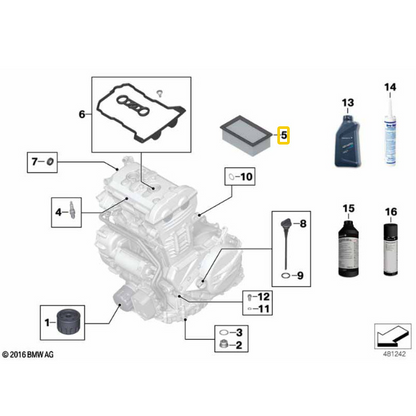Elemento De Filtragem De Ar F 700 GS/ F 650 GS/ F 800 GS N5