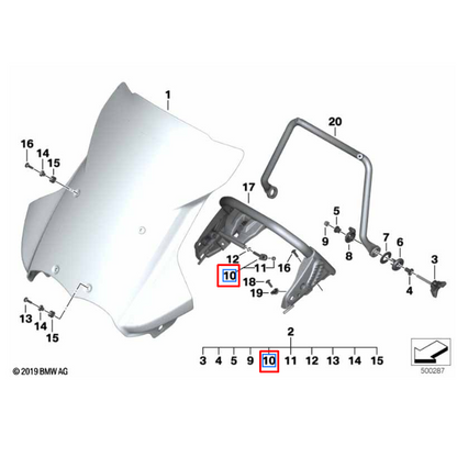 Suporte Para-brisas R1200GS