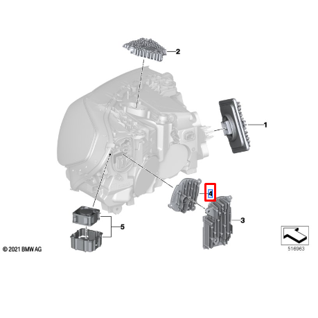 Módulo De Led Da Luz De Condução Esquerdo X3 / X4