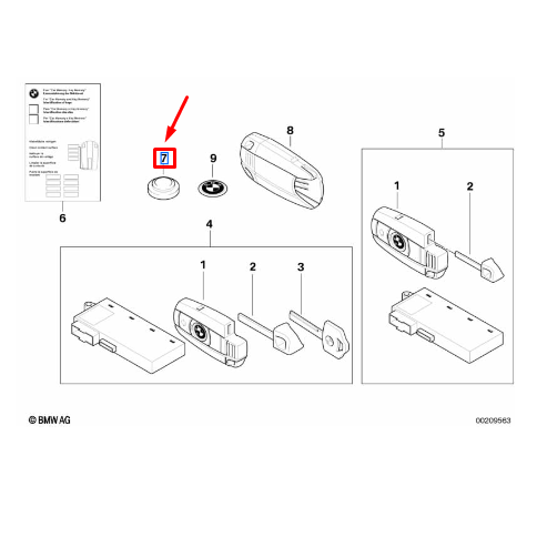 Bateria Da Chave 3,2V Série 1 / Série 2 / Série 3 / Série 4 / i3 / i4